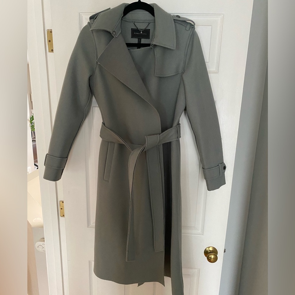 Mint blue/ gray overcoat by BCBG - NWT